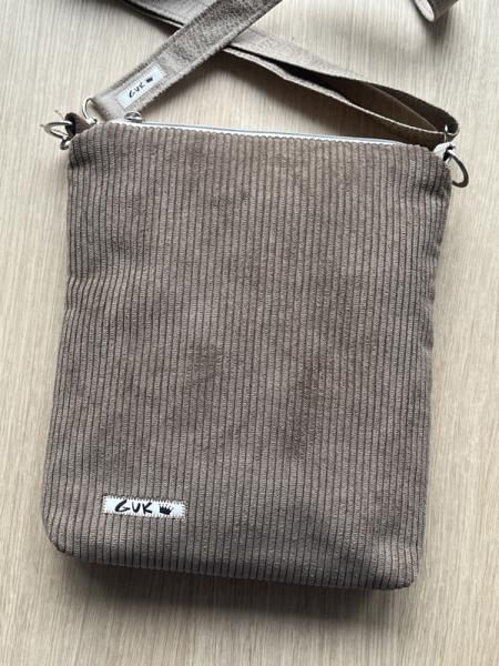 "Flickenwerk II/5" - BEIGE-BRAUN (Handgewebte Schafwolle)